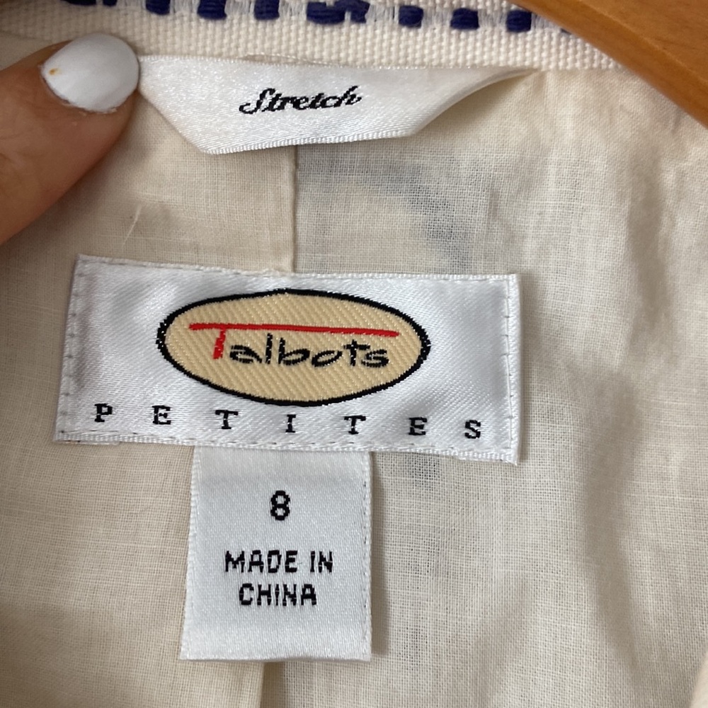 Talbots Collared Three Quarter Length Sleeve Jack… - image 7